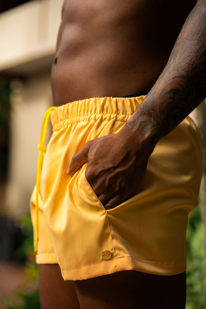ELAINE MEN'S THERMO SWIM SHORTS - MARIGOLD
