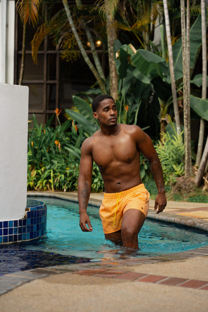 ELAINE MEN'S THERMO SWIM SHORTS - MARIGOLD
